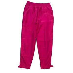 Vintage Hot Pink Track Pants Silk XL Barbie